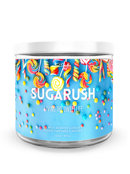 Just Candles 12oz 3-Wick Scented Jar - Sugarush