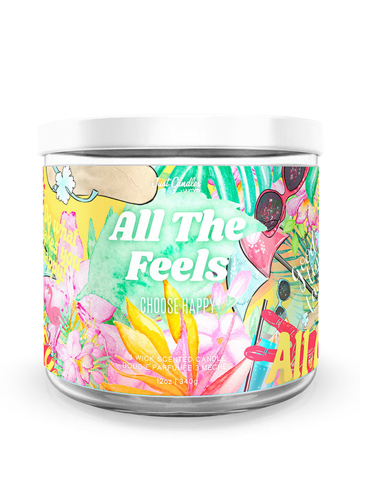 Just Candles 12oz 3-Wick All the feels Scented Jar