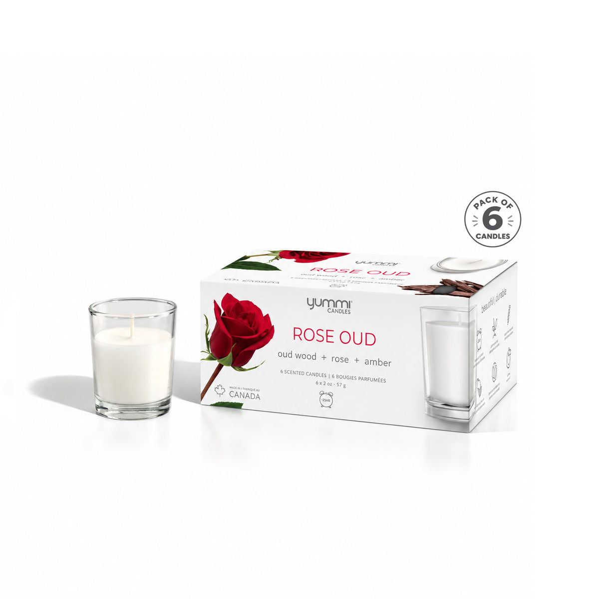 Bulk 2oz Rose Oud Scented Jar Candles