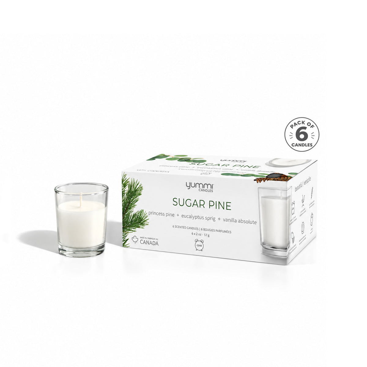 Bulk 2oz Sugar Pine Scented Jar Candles
