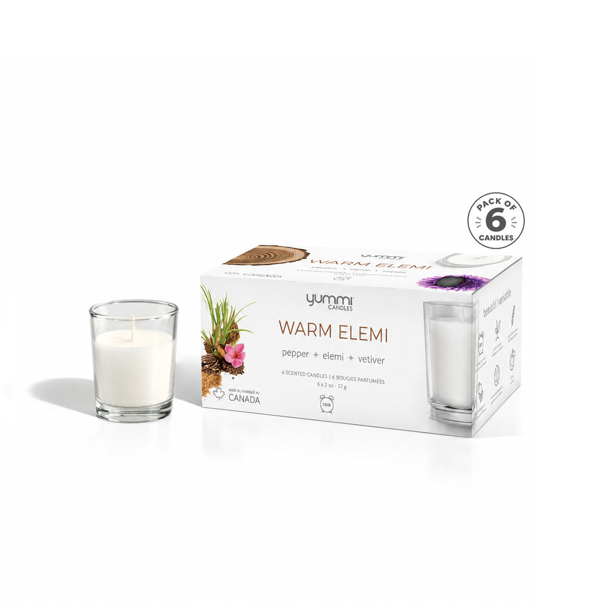 2oz Warm Elemi Scented Jar Candles