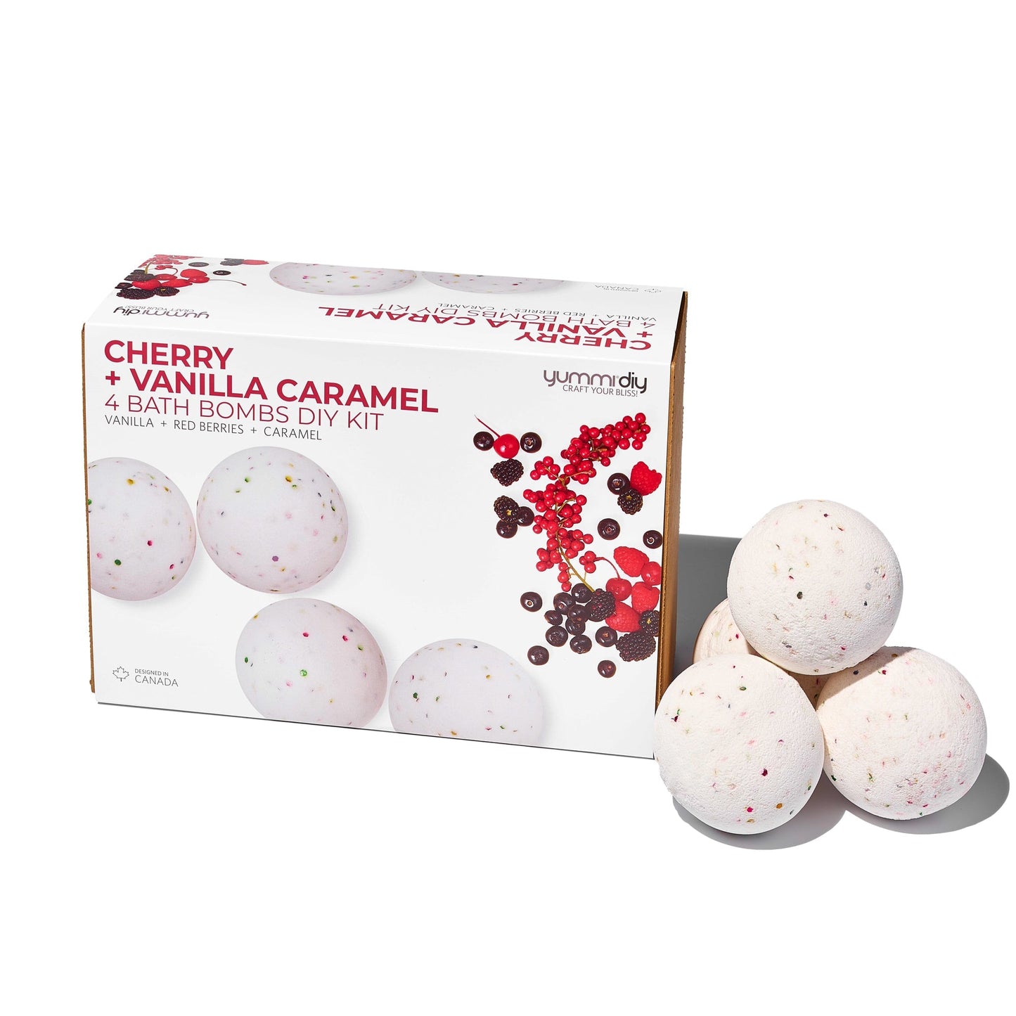 DIY Bath Bombs - Cherry + Vanilla Caramel