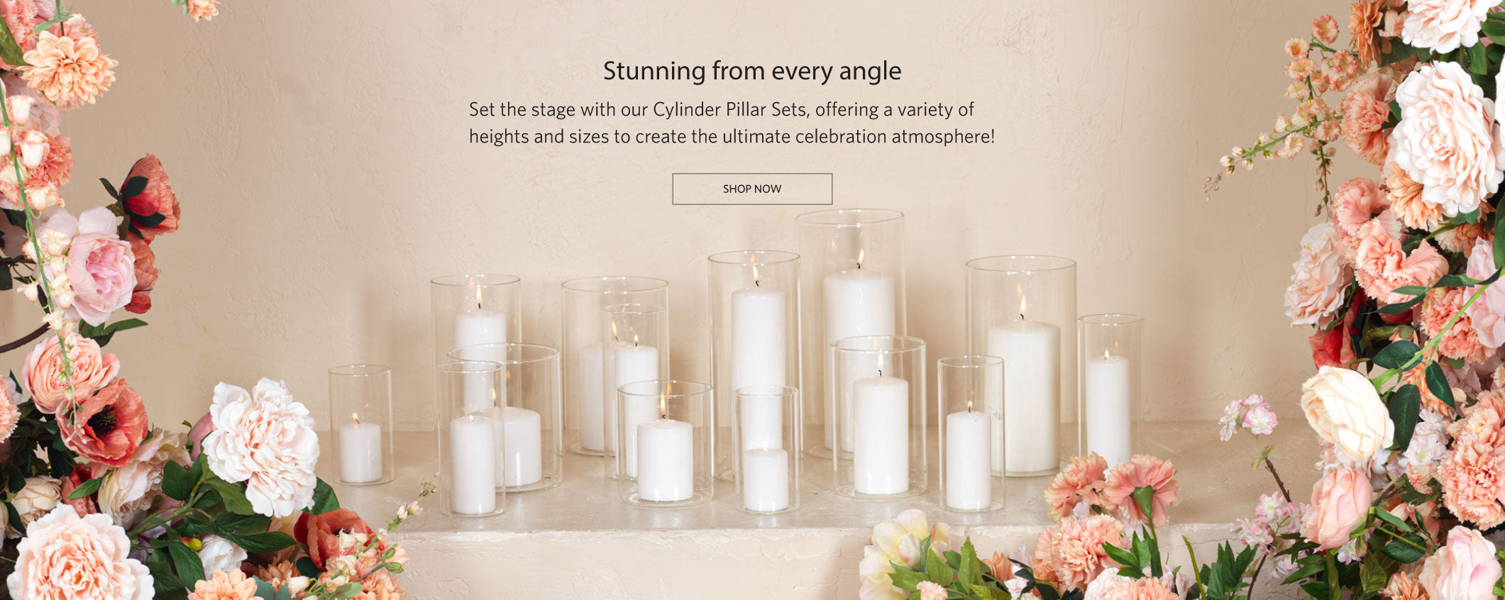 Large selection of Wedding table candle centeroiece sets