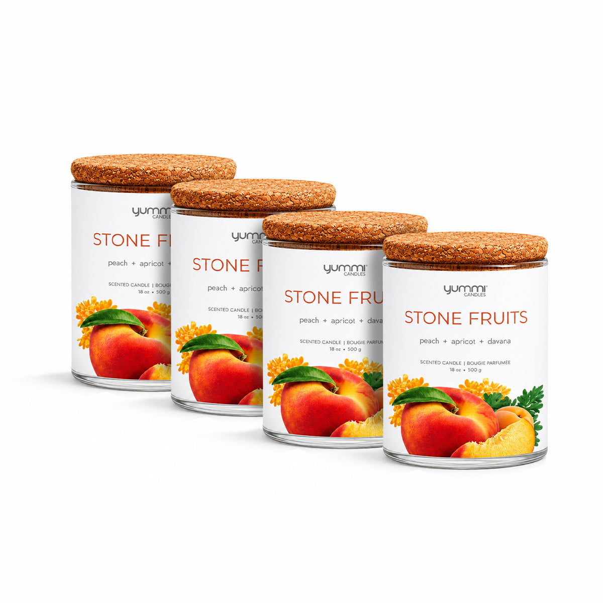 Bulk 18oz Stone Fruits Scented Jar Candles