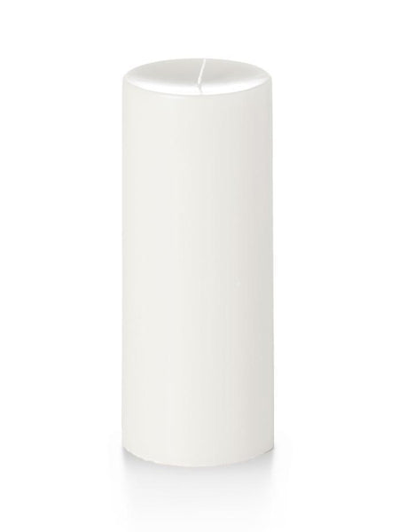 4" x 10" Unscented Column Pillar Candles White