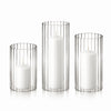Yummi Candles - 36 Slim Pillar Candles and Ribbed Cylinder Vases