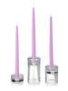 Yummi Candles - 12 Taper Candles and 12 Glass Taper Holders