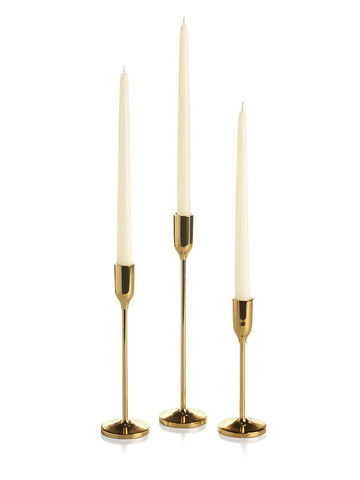 Yummi Candles - 36 Taper Candles and 36 Gold Virtu Candlesticks