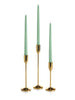 Yummi Candles - 36 Taper Candles and 36 Gold Virtu Candlesticks