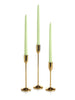 Yummi Candles - 36 Taper Candles and 36 Gold Virtu Candlesticks
