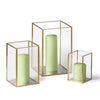 Yummi Candles - 36 Slim Pillar Candles and Gold Luxus Lanterns