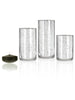 Yummi Candles - 18 Floating Candles and Silver Metallic Cylinders