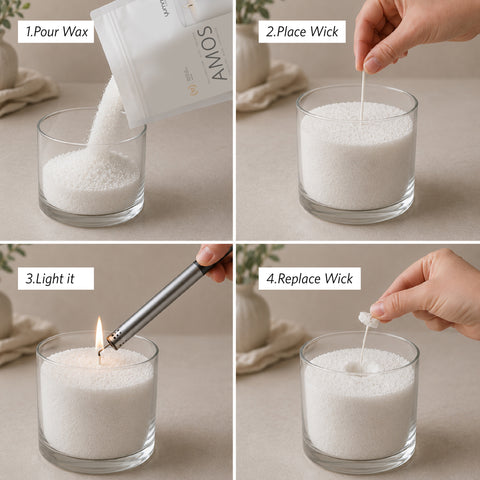 Yummi Candles - Amos Candle Sand, Premium Plant-Based Sand Candles - Lifestyle - 1