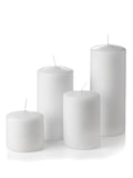Set Of 6 Gradient Green Pillar Candles - Unscented Column Candles For Weddings, Decor & Relaxation