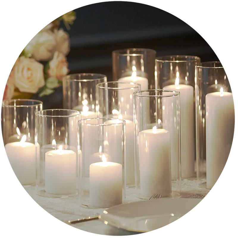 12 Slim Pillar Candles