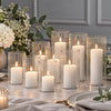 Yummi Candles - 36 Slim Pillar Candles and Ribbed Cylinder Vases - Lifestyle - 1