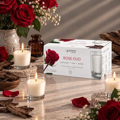 Yummi Candles - 2oz Rose Oud Scented Jar Candles - Lifestyle - 2