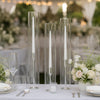 Yummi Candles - 12 Taper Candles, 12 Tall Chimneys and 12 Silver Virtu Candlesticks - Lifestyle - 1