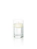 Yummi Candles - 3" Floating Candles and 6" Cylinder Vases Ivory