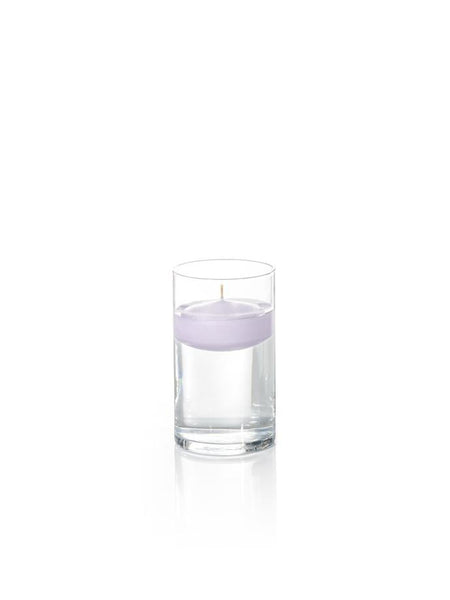 3" Floating Candles and 6" Cylinder Vases Lavender