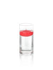 Yummi Candles - 3" Floating Candles and 7.5" Cylinder Vases Ruby Red