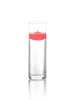 Yummi Candles - 3" Floating Candles and 9" Cylinder Vases Ruby Red