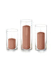 Yummi Candles - 36 Slim Pillar Candles and Cylinder Vases