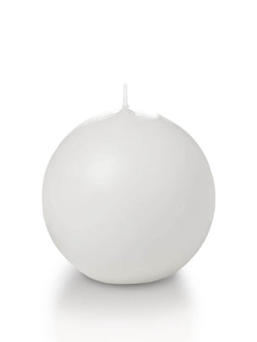 2.8" Bulk Sphere / Ball Candles White