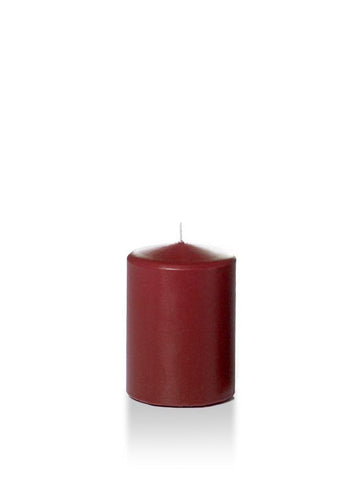 Yummi Candles - 3" x 4" Pillar Candles Burgundy