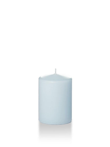 3" x 4" Pillar Candles Ice Blue