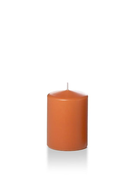 3" x 4" Wholesale Pillar Candles Sienna