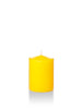 Yummi Candles - 3" x 4" Wholesale Pillar Candles Bright Yellow