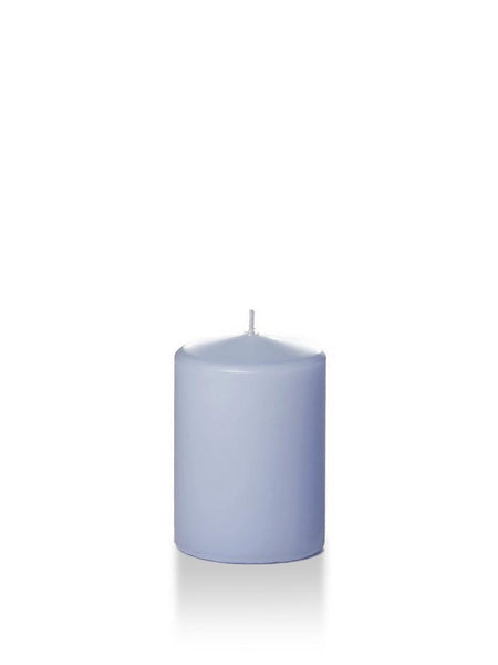 3" x 4" Wholesale Pillar Candles Periwinkle Blue