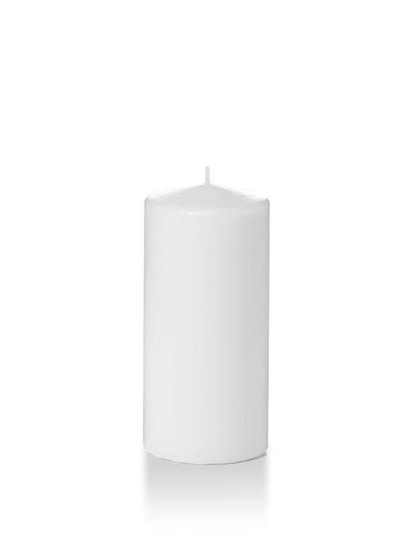3" x 6" Wholesale Pillar Candles White