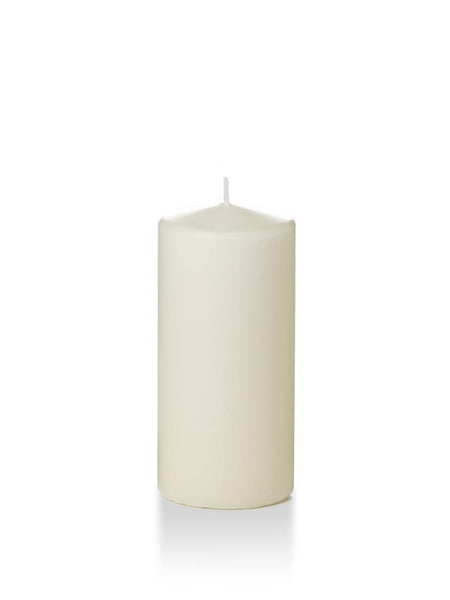3" x 6" Wholesale Pillar Candles Ivory