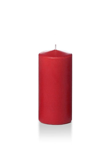 Yummi Candles - 3" x 6" Pillar Candles Ruby Red