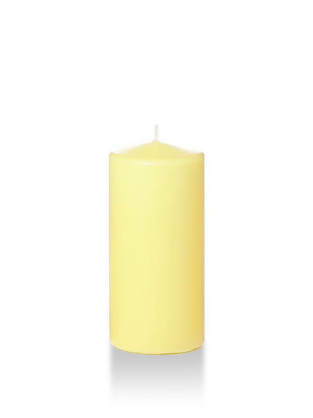 3" x 6" Pillar Candles Buttercup Yellow