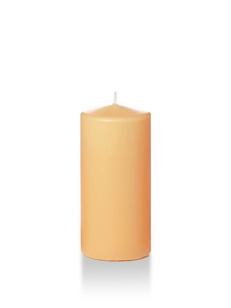 3" x 6" Wholesale Pillar Candles Caramel