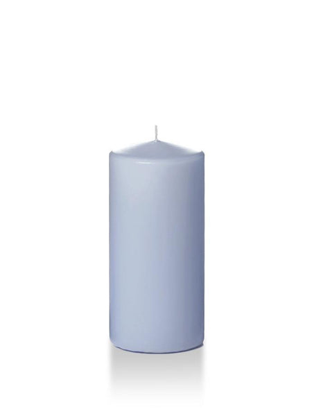 3" x 6" Wholesale Pillar Candles Periwinkle Blue