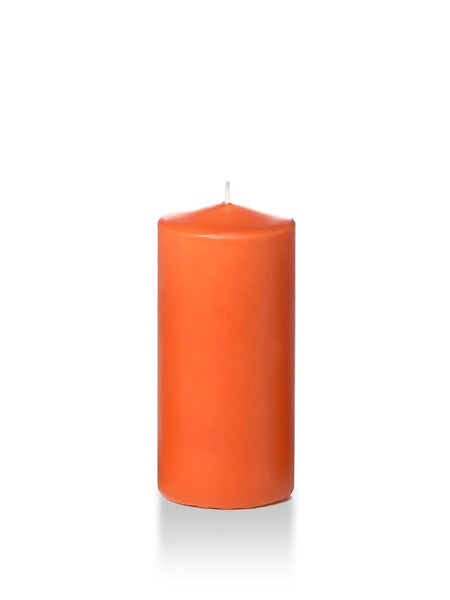 3" x 6" Pillar Candles Bright Orange