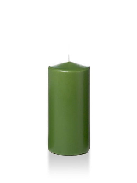 3" x 6" Wholesale Pillar Candles Green Tea
