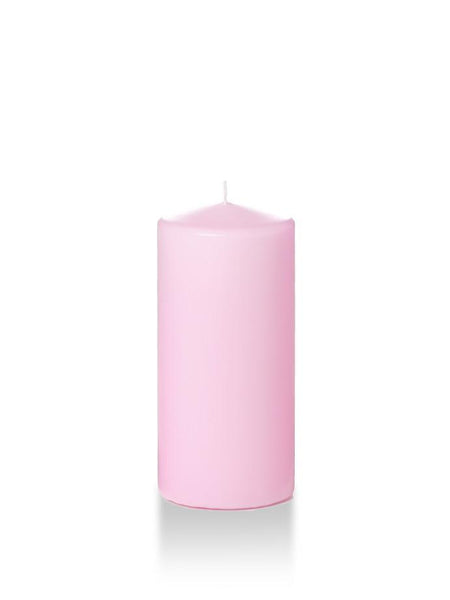 3" x 6" Wholesale Pillar Candles Blush