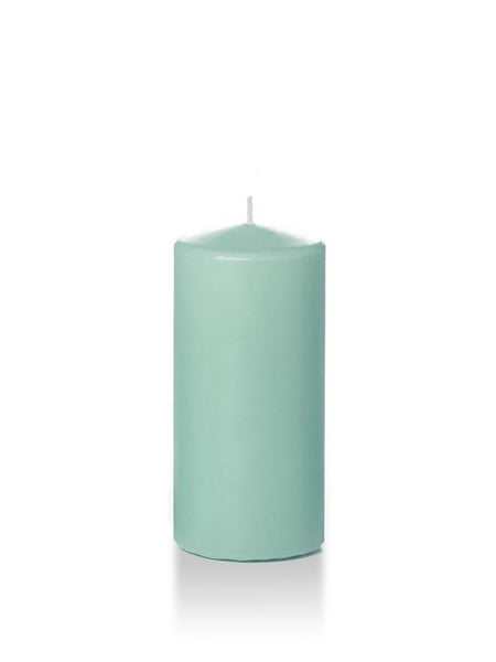 3" x 6" Pillar Candles Tiffany Blue