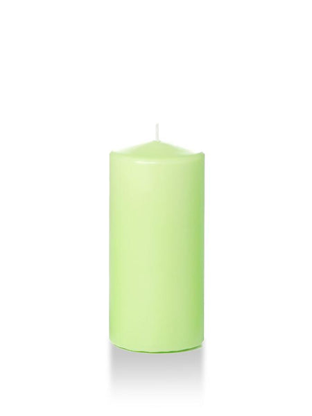 3" x 6" Wholesale Pillar Candles Mint