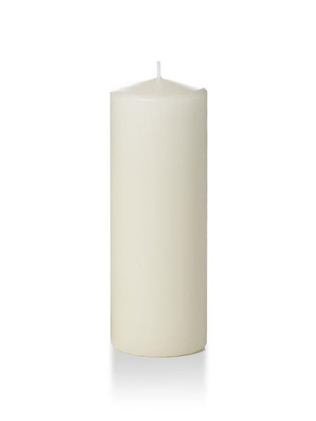 3" x 8" Pillar Candles Ivory