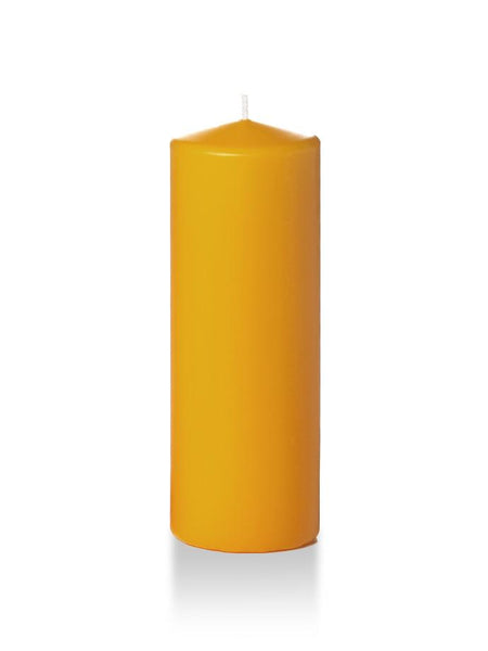 3" x 8" Pillar Candles Harvest Gold
