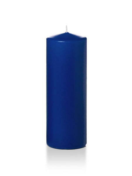 3" x 8" Pillar Candles Royal Blue