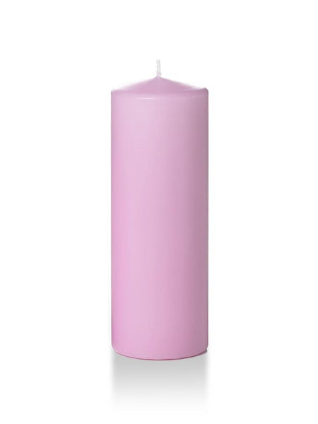 3" x 8" Wholesale Pillar Candles Violet