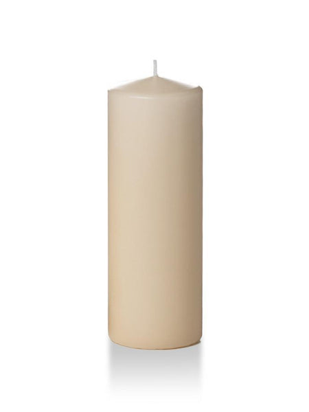 3" x 8" Wholesale Pillar Candles Sandstone