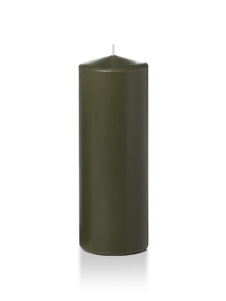 3" x 8" Pillar Candles Olive